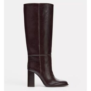 Zara Dark Brown Heeled Boots
